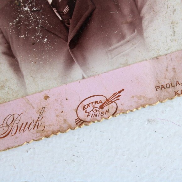 Vintage 1800s Edwardian Victorian Photograph Man From 1911, Black And White - Picture 2 of 7